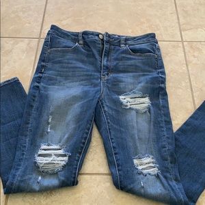 American eagle super high rise stretch jeans